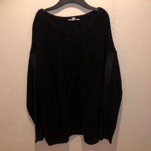 black sweater w leather